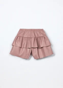 Shorts in eco pelle bambina