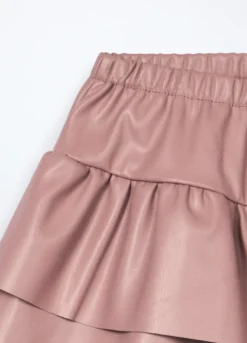 Shorts in eco pelle bambina