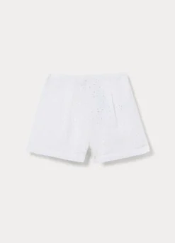 Shorts in puro cotone sangallo