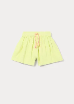 Shorts in puro cotone seersucker bambina