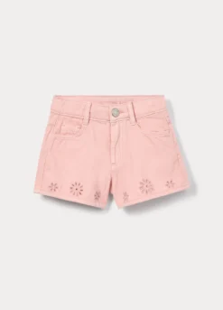 Shorts in twill di puro cotone bambina