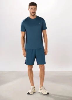 Short sportivi in tessuto stretch uomo