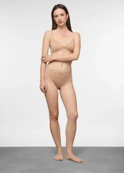 Slip a vita alta in jersey di cotone stretch donna