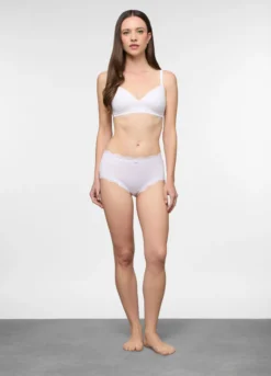 Slip a vita alta in jersey di cotone stretch donna