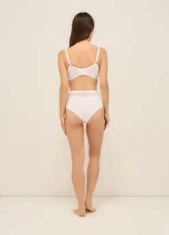 Slip a vita alta in jersey di cotone stretch donna