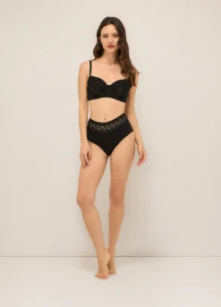 Slip con vita alta e passamaneria in pizzo donna