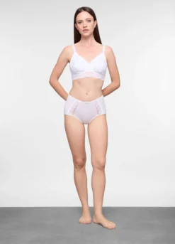 Slip in jersey di cotone stretch a vita alta donna