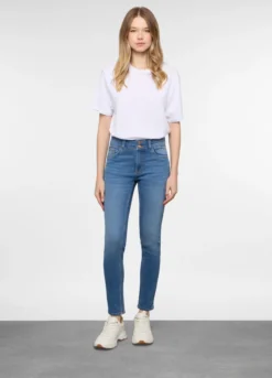 5 Tasche fit Skinny Push Up in denim stretch donna