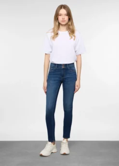 5 Tasche fit Skinny Push Up in denim stretch donna