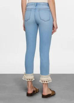 5 Tasche fit Slim in denim stretch con tape al fondo donna