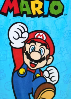 Telo mare Supermario in spugna di puro cotone bambino