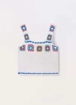 Top crochet in puro cotone ragazza