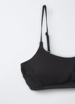 Top imbottito in costina di cotone stretch ragazza