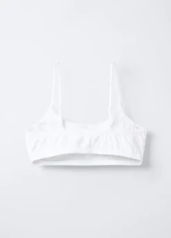 Top imbottito in costina di cotone stretch ragazza