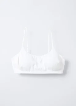 Top imbottito in costina di cotone stretch ragazza