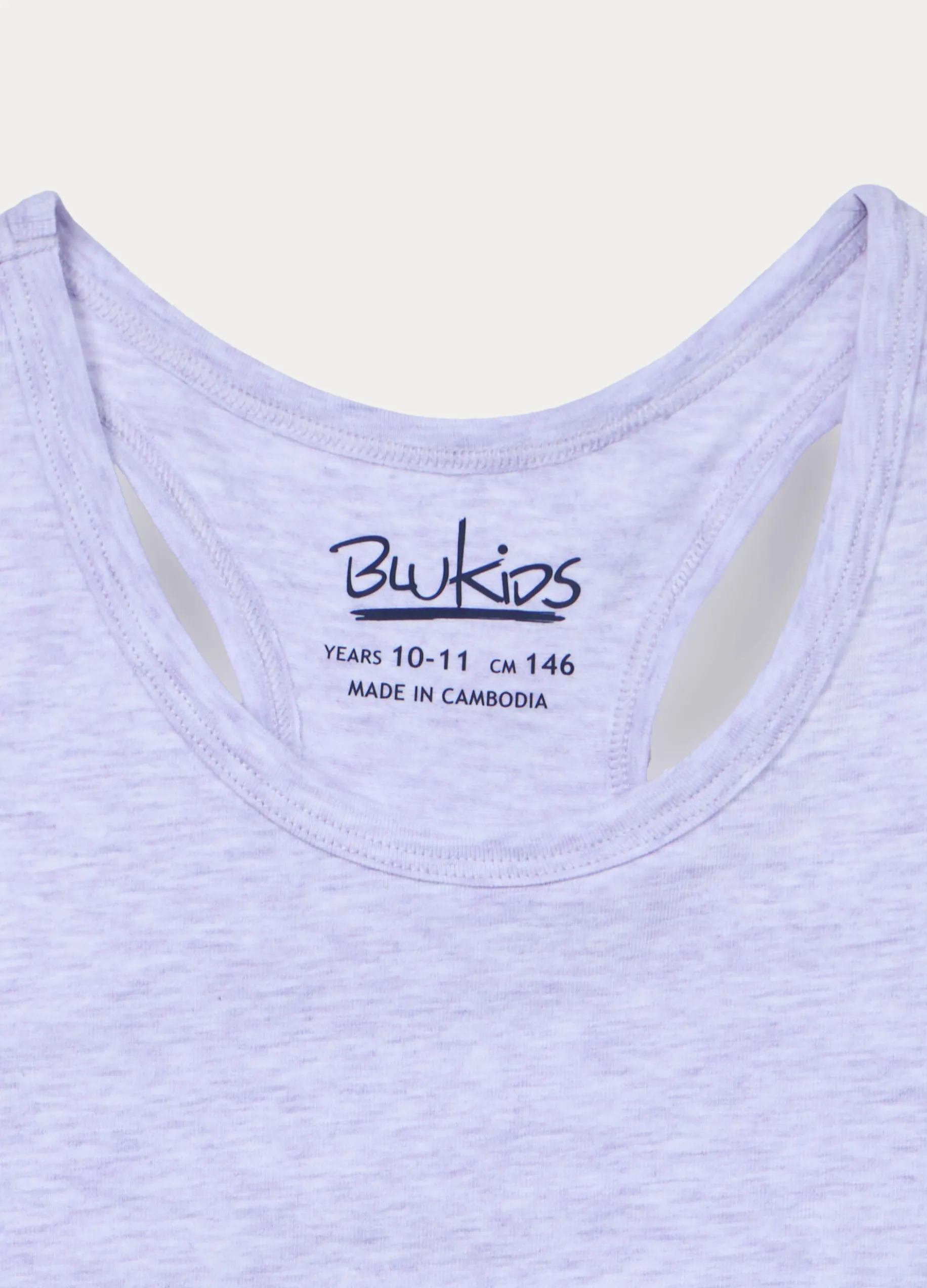 Top sportivo in jersey di cotone stretch ragazza