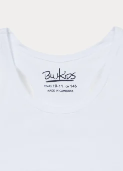 Top sportivo in jersey di cotone stretch ragazza