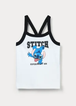 Top Stitch in costina di cotone stretch ragazza