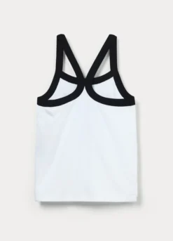 Top Stitch in costina di cotone stretch ragazza