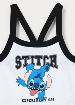 Top Stitch in costina di cotone stretch ragazza