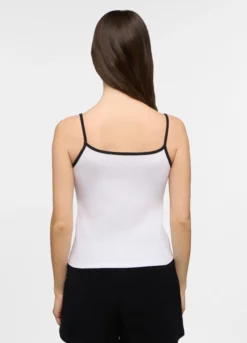 Top fitted in costina stretch donna