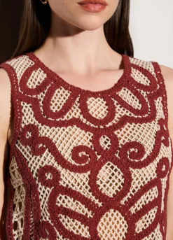 Top girocollo in maglia donna