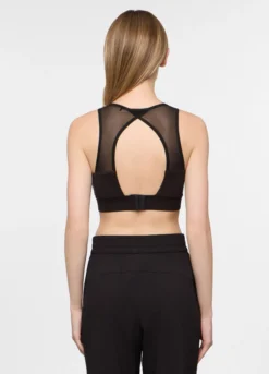 Top Holistic con scollo rotondo stretch donna