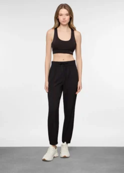 Top Holistic con scollo rotondo stretch donna
