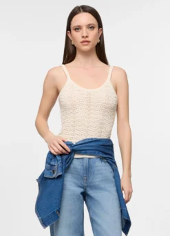 Top in maglia misto viscosa donna