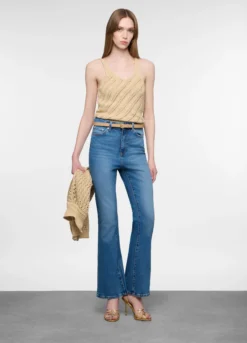 Top in maglia operata donna