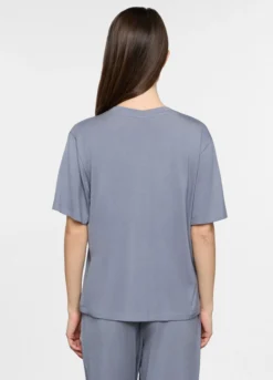 Top pigiama con scollo a V stretch donna