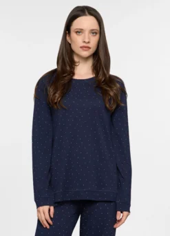Top pigiama girocollo donna