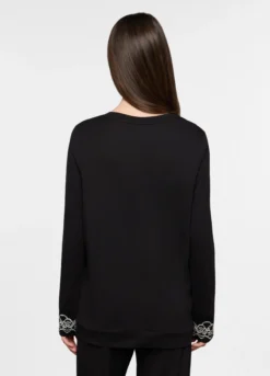 Top pigiama girocollo in jersey donna