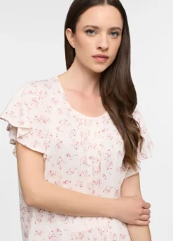 Top pigiama in jersey di puro cotone donna