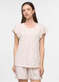 Top pigiama in jersey di puro cotone donna