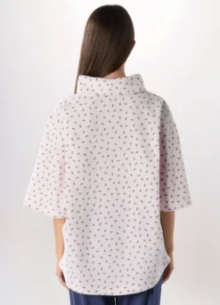 Top pigiama in pile a collo alto donna