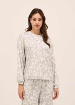 Top pigiama velour donna