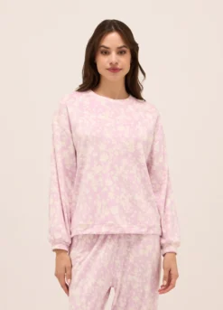 Top pigiama velour donna