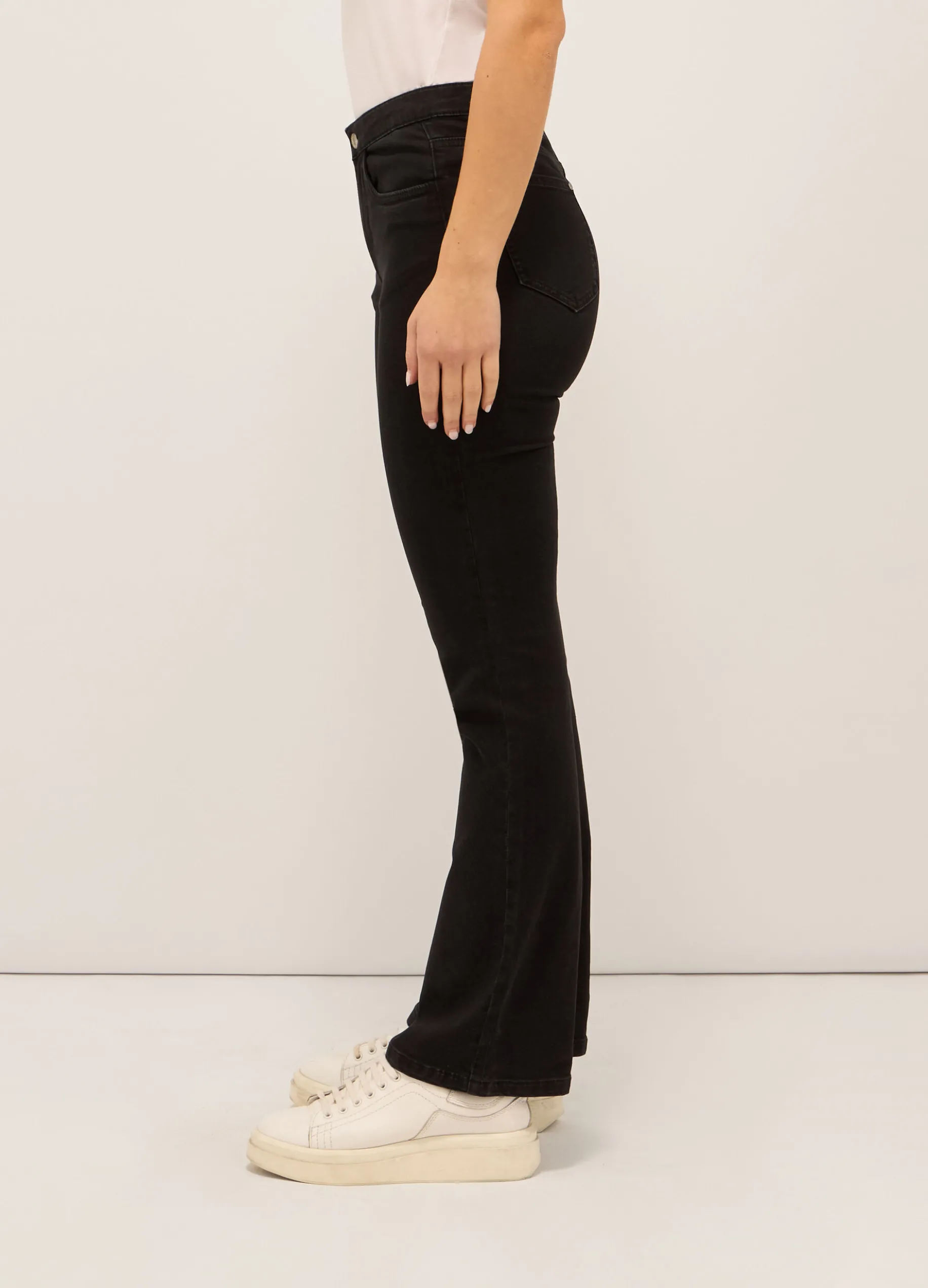 Treggings fit flare in denim stretch donna