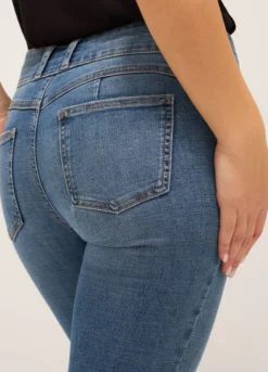 Treggings fit push-up in denim stretch donna