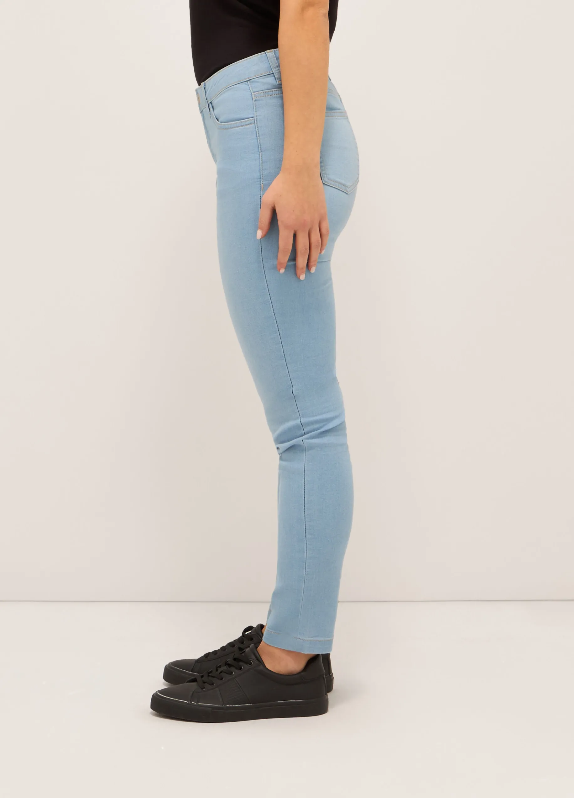 Treggings fit skinny in denim stretch donna