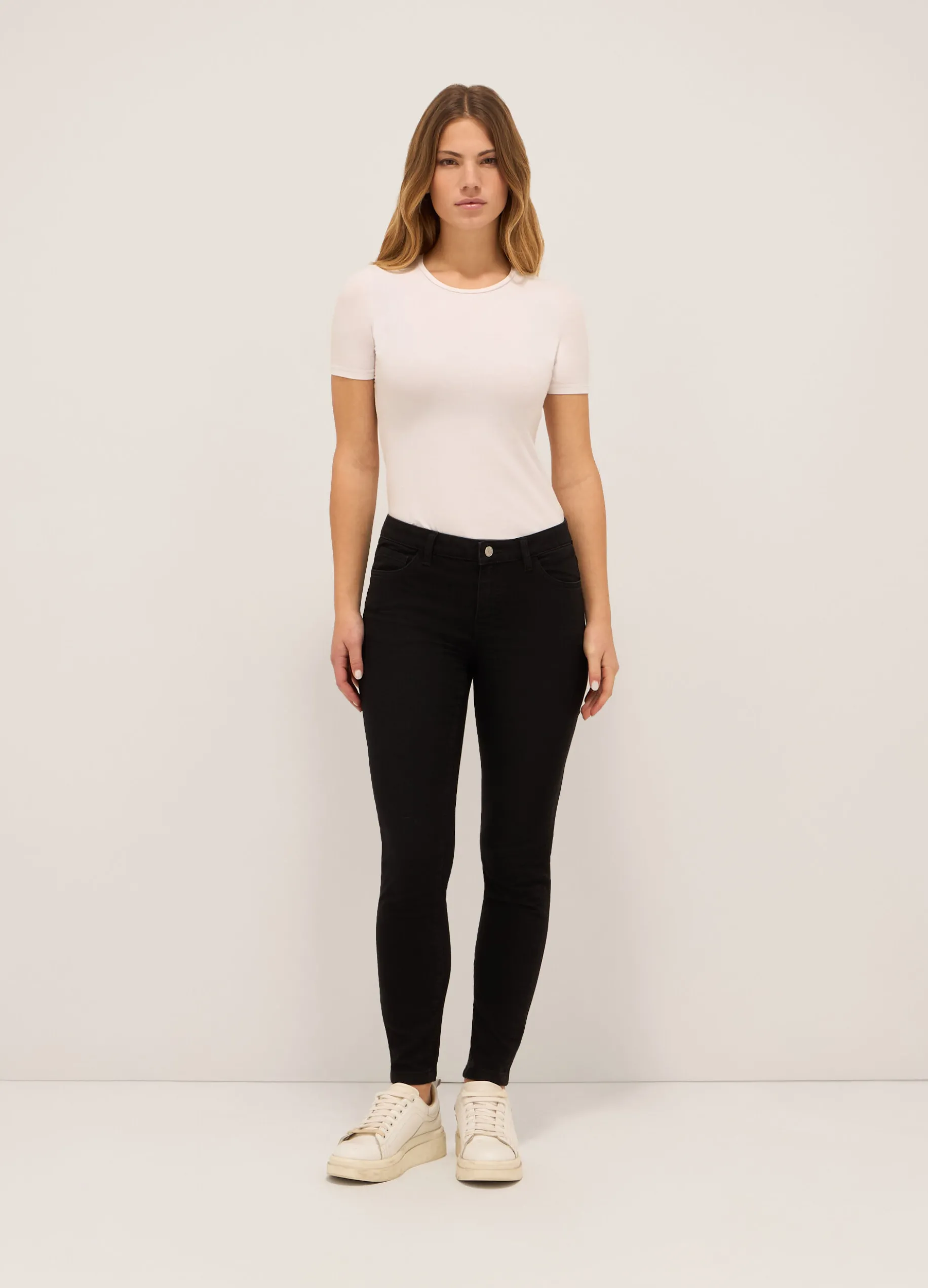 Treggings fit skinny in denim stretch donna