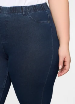 Treggings fit slim in denim stretch donna curvy