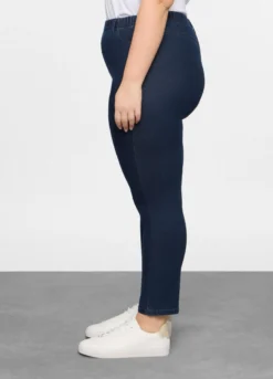 Treggings fit slim in denim stretch donna curvy