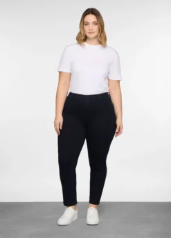 Treggings fit slim in denim stretch donna curvy