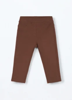 Treggings in cotone fleece stretch neonata