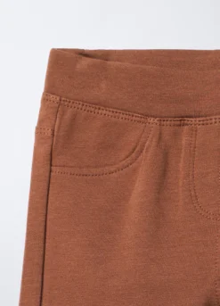 Treggings in cotone garzato Flare Fit stretch bimba