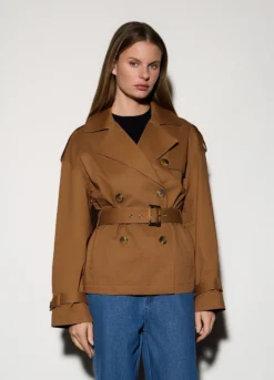 Trench corto doppiopetto donna