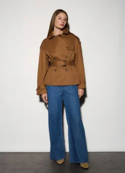 Trench corto doppiopetto donna