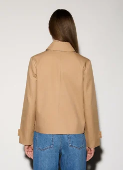 Trench corto in puro cotone donna